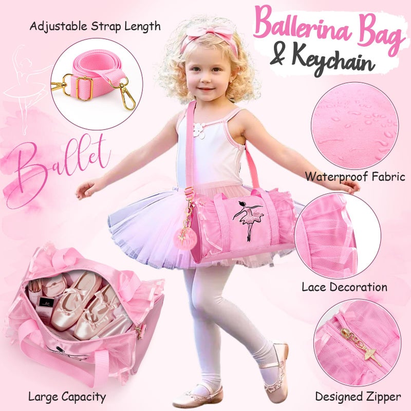 Golray 15 Pcs Dance Recital Gifts for Girls Age 5 6 7 8 12 with Ballet Dance Bag/Musical Ballerina Jewelry Box/Water Bottle/Journal Christmas Birthday Gifts Kid Girl Toy for Daughter  Granddaughter - Image 3